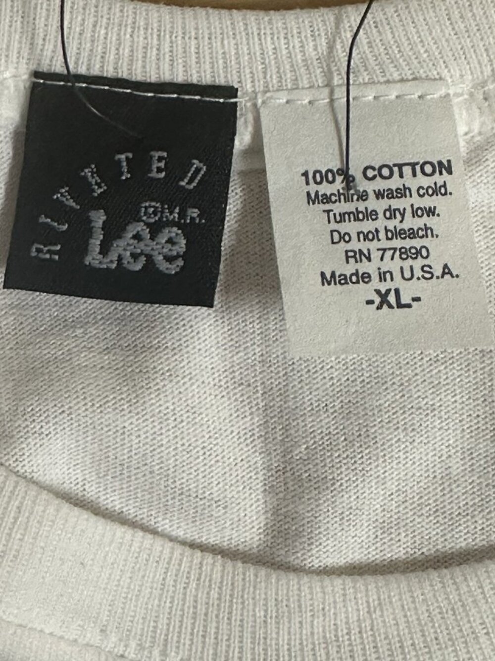 Vintage Lee Jeans Men’s White Shirt Size XL - Picture 10 of 13